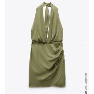Zara satin effect mini dress